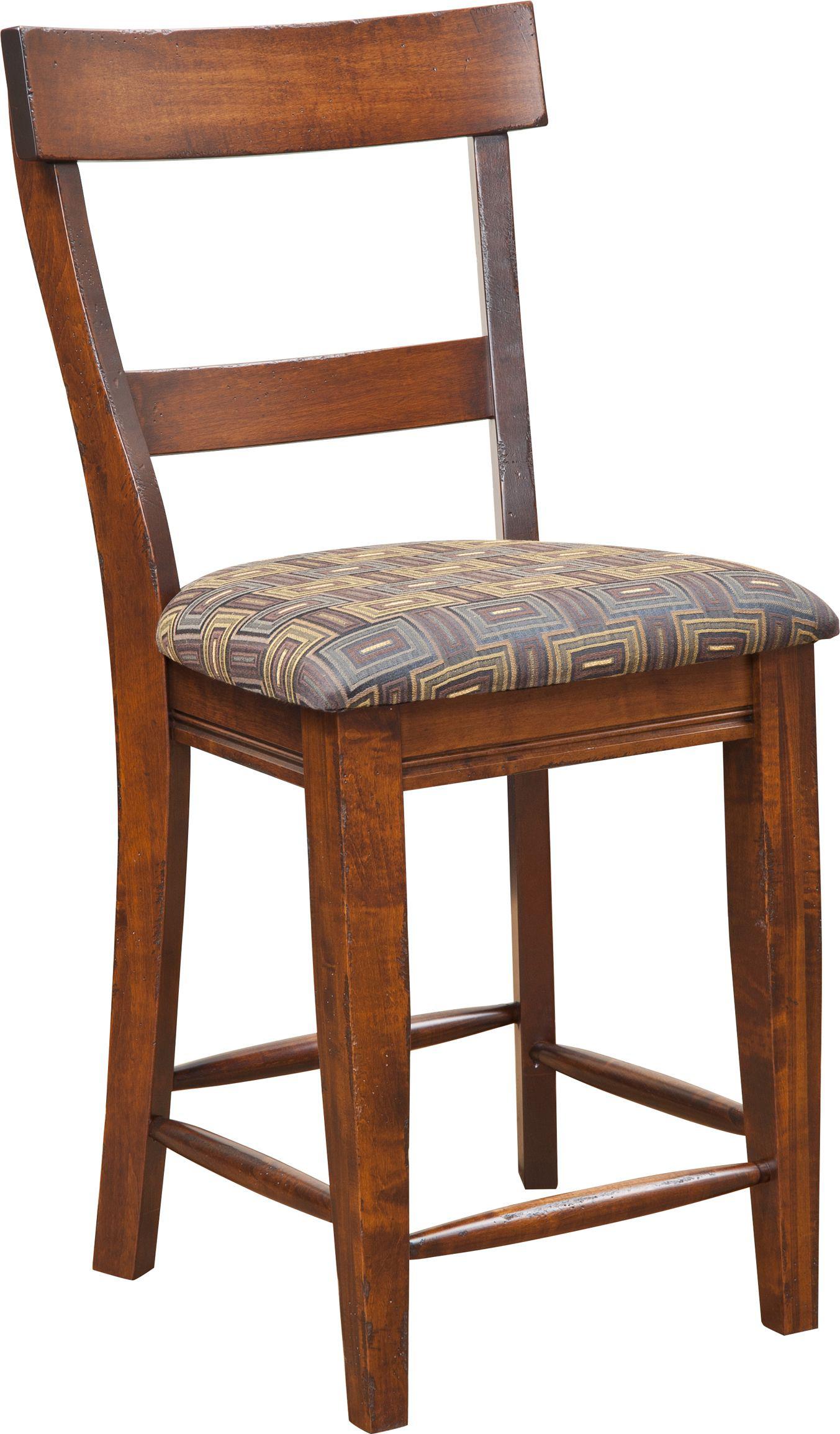 Amish Impressions by Fusion Designs Bar Chairs LN24XX 24" Lewiston Bar